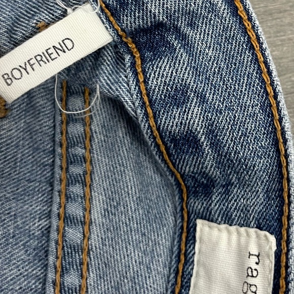 Rag & Bone New York Boyfriend Distressed Beckers Blue Denim Jeans Slouchy Y2K 23 - Picture 13 of 16